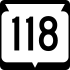 State Trunk Highway 118 marker