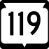 State Trunk Highway 119 marker