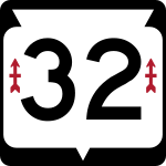 State Trunk Highway 32 marker