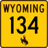 Wyoming Highway 134 marker