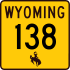 Wyoming Highway 138 marker