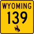 Wyoming Highway 139 marker