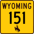 Wyoming Highway 151 marker