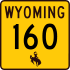 Wyoming Highway 160 marker