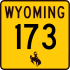 Wyoming Highway 173 marker