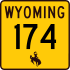 Wyoming Highway 174 marker