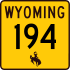 Wyoming Highway 194 marker