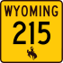 Wyoming Highway 215 marker