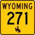 Wyoming Highway 271 marker
