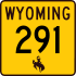 Wyoming Highway 291 marker
