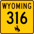 Wyoming Highway 316 marker