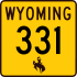 Wyoming Highway 331 marker