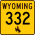 Wyoming Highway 332 marker