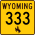 Wyoming Highway 333 marker
