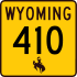 Wyoming Highway 410 marker