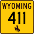 Wyoming Highway 411 marker