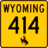 Wyoming Highway 414 marker