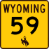 Wyoming Highway 59 marker