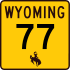 Wyoming Highway 77 marker