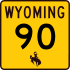 Wyoming Highway 90 marker