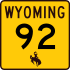 Wyoming Highway 92 marker