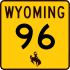 Wyoming Highway 96 marker