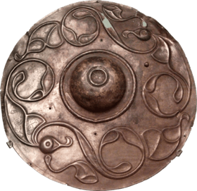 circular bronze shield boss
