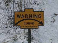 Warning curve, Norwich, NY.