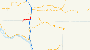 A map of the southwestern section of Washington near the Columbia River with SR 506, running east&ndash;west from Ryderwood to Interstate 5, highlighted in red.