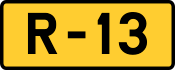 R-13 regional road shield}}