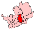 A medium sized constituency at the centre of the county. It is entirely bounded by other constituencies in the county.