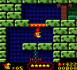 Gameplay of Wendy: Every Witch Way, with Wendy upside down, as part of the game's flipping mechanics.