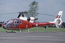 A Westland Gazelle HT.3 of No. 2 Flying Training School, used by the RAF for training prior to 1997.