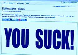 "Weird Al" Yankovic edits Atlantic Records' page to read "YOU SUCK!"