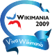 Logo of the Wikimania 2009 conference, held in Buenos Aires, Argentina