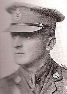 A picture of William McBrien in his World War I uniform, from approximately 1917