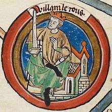 Illustration of a seated mediaeval king
