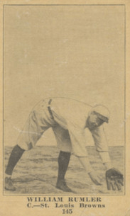 Bill Rumler's baseball card from the 1917 season.