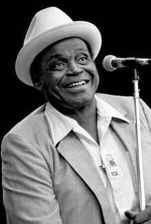 American blues musician Willie Dixon performing in 1981