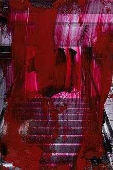 Red abstract painting