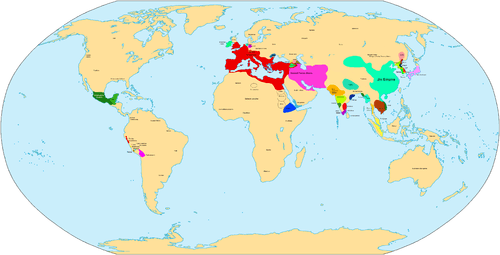 Map of the World in the year of 300 AD.