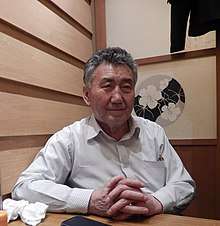Man seated in a Japanese restaurant