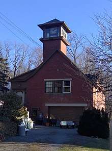 The Fire Tower (1902) in the Wyoming Village Historic District.