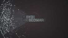 Title card for the S4C current affairs programme, Y Byd ar Bedwar