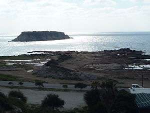 Shadowy photograph of Yeronisos Island