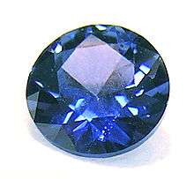 A 0.65-carat (0.130&nbsp;g) AAA quality cornflower blue Yogo sapphire
