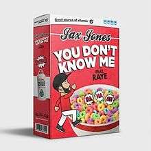 The cover consists of a cereal box parodying Froot Loops. A cartoon of the main artist appears on the box.
