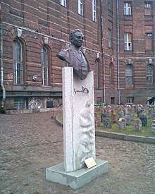 Zeki Velidi Togan bust  in the garden of the Eastern Department of the St. Petersburg State University