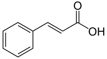 Skeletal formula of cinnamic acid