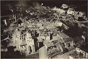 Aerial photo showing the city of Wieluń, which was destroyed by Luftwaffe bombing on 1 September